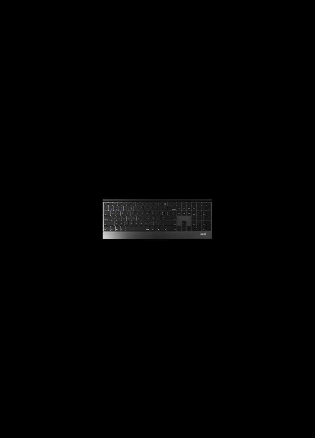 Клавиатура (E9500M Black) Rapoo e9500m wireless black (276708089)