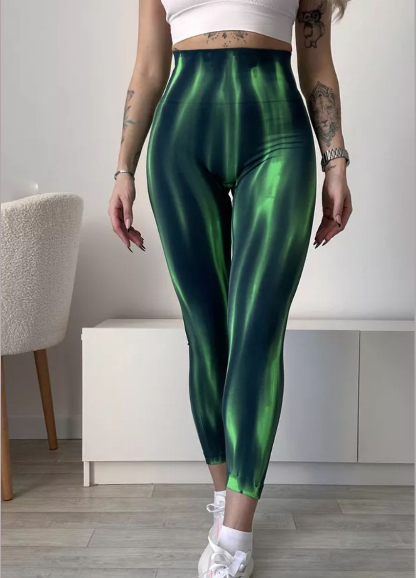 Лосины бесшовные с эффектом пуш-ап утягивающие на высокой посадке для фитнеса и йоги No Brand (327880647)