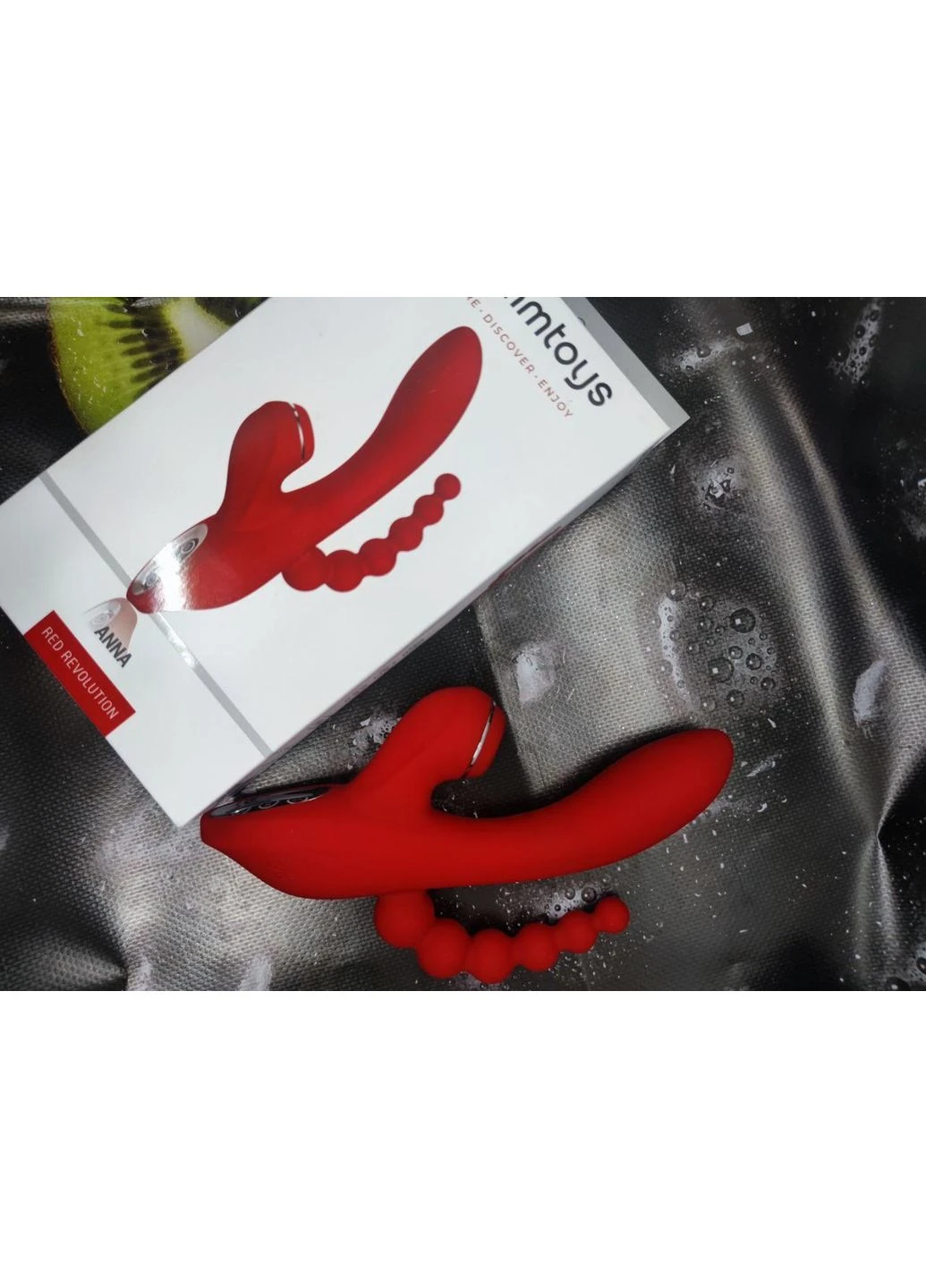Тройной вибратор с вакуумной стимуляцией Dream Toys RED REVOLUTION ANNA Dreamtoys (383087921)