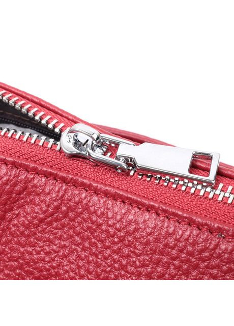 Сумка кросс-боди через плечо женская из натуральной кожи маленькая Красный 36514 Vintage (353690018)