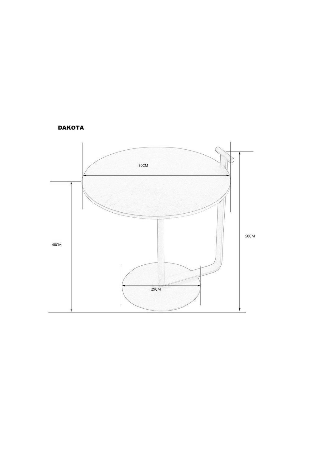Журнальный столик DAKOTA серый мат/черный Intarsio (365461330)