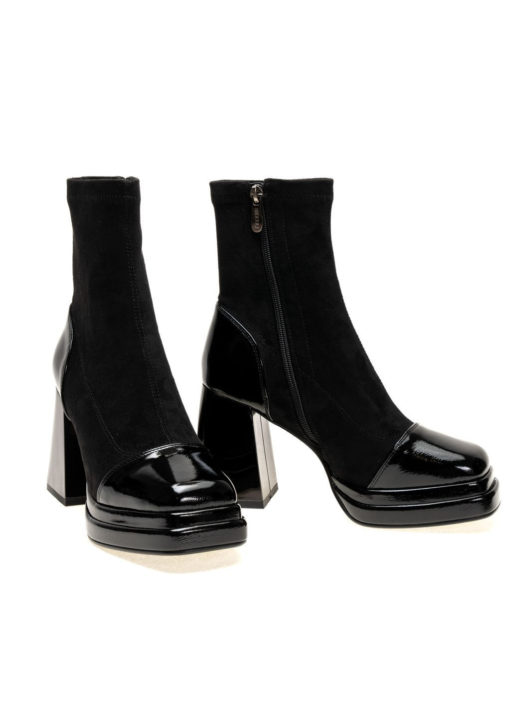 Осенние ботинки 01479 черные Brocoli из искусственной замши