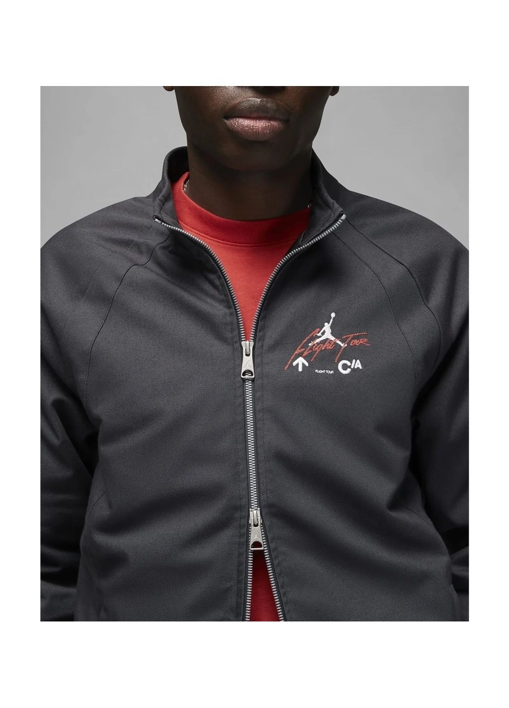 Чорна куртка чоловіча m j flt hrtg warmup jkt black dq7550-045 Air Jordan