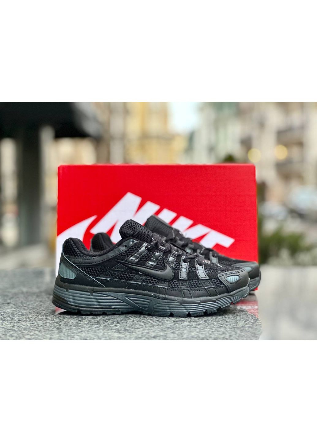 Чорні Осінні кросівки чоловічі nike p-6000 black найк п-6000 No Brand
