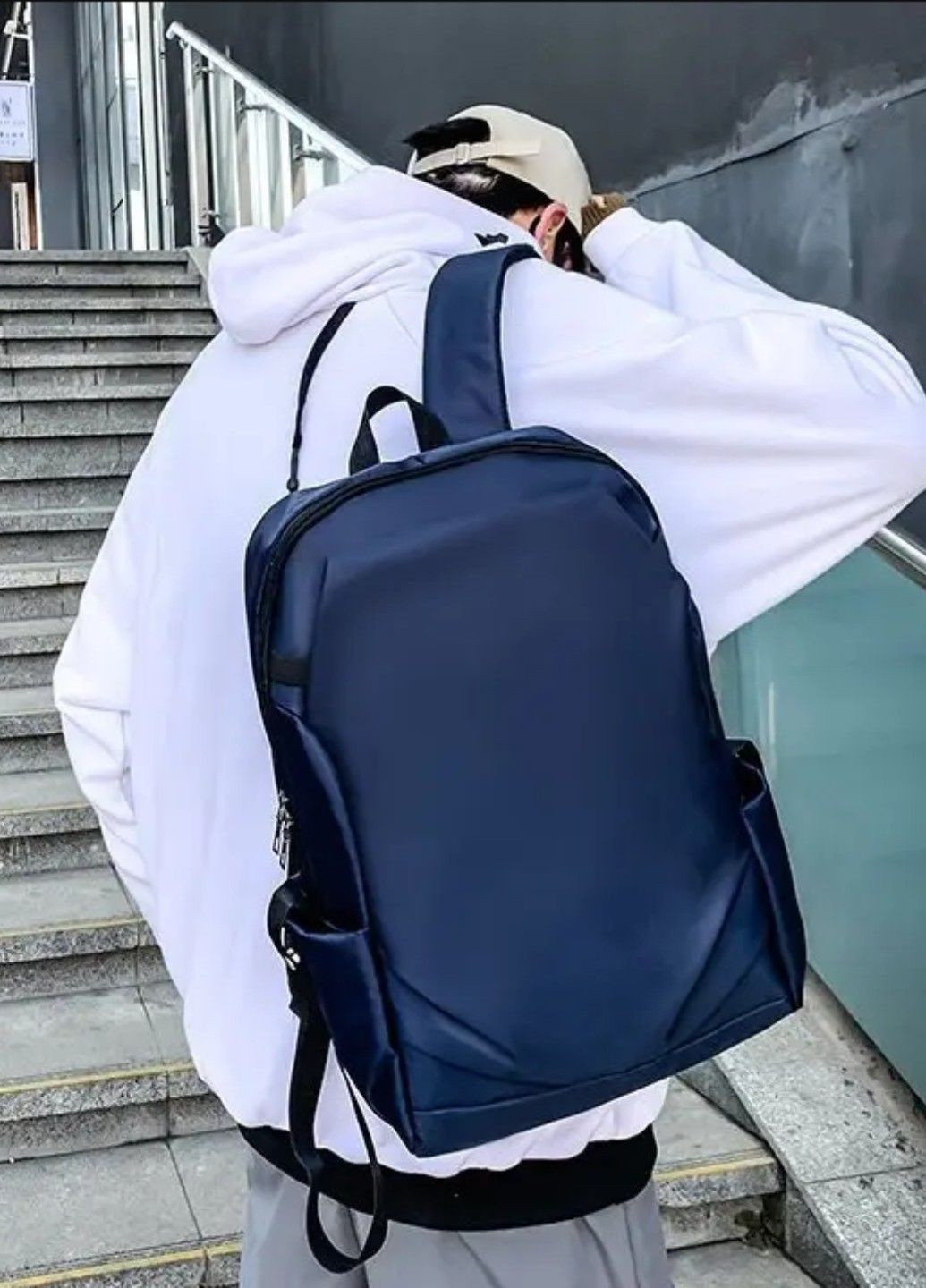 Сучасний міський чоловічий рюкзак Navy Blue Comfort No Brand (292015529)