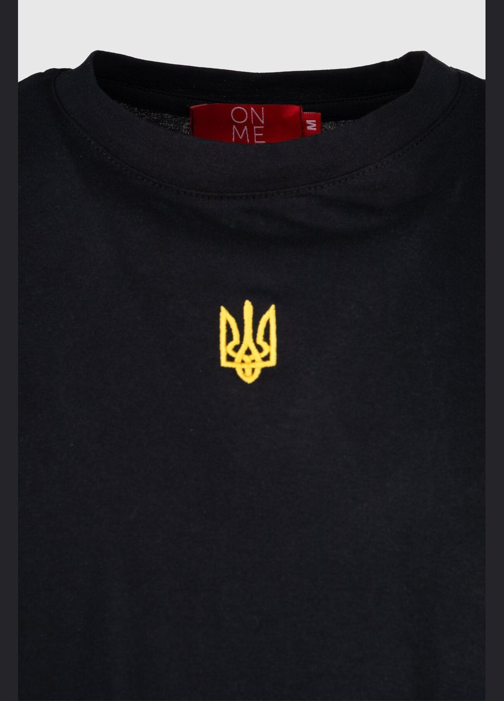 Черная футболка с принтом мужская герб золотой e-mb02307 черный shop (2000990242747) LAWA Футболка патріотична