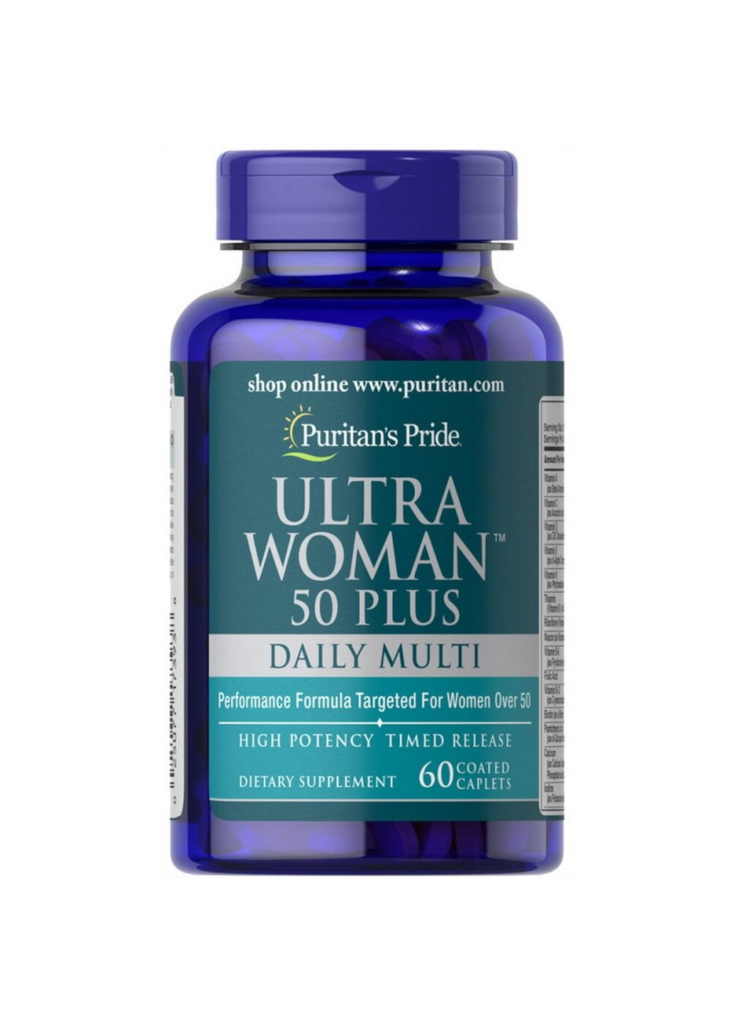 Витамины и минералы Ultra Woman 50 Plus, 60 каплет Puritans Pride (293337985)