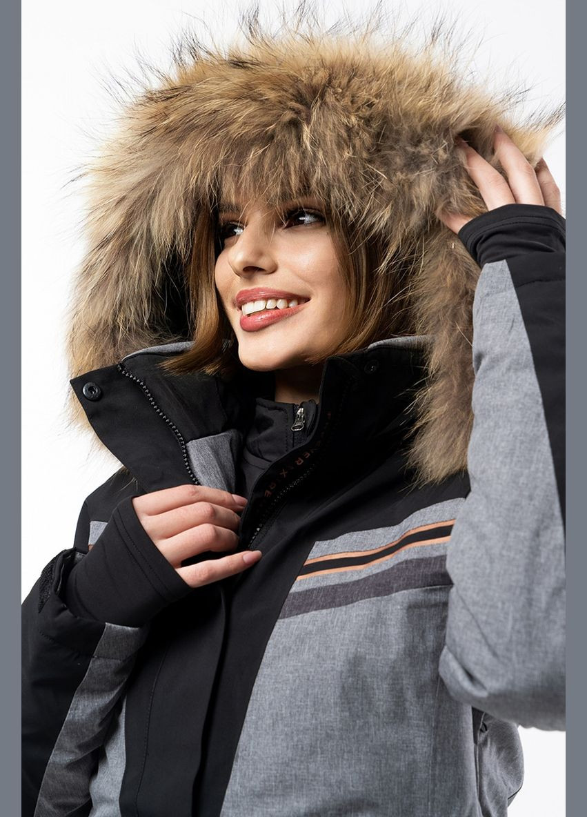 Жіноча гірськолижна куртка WF 21621 чорна Freever (278634182)