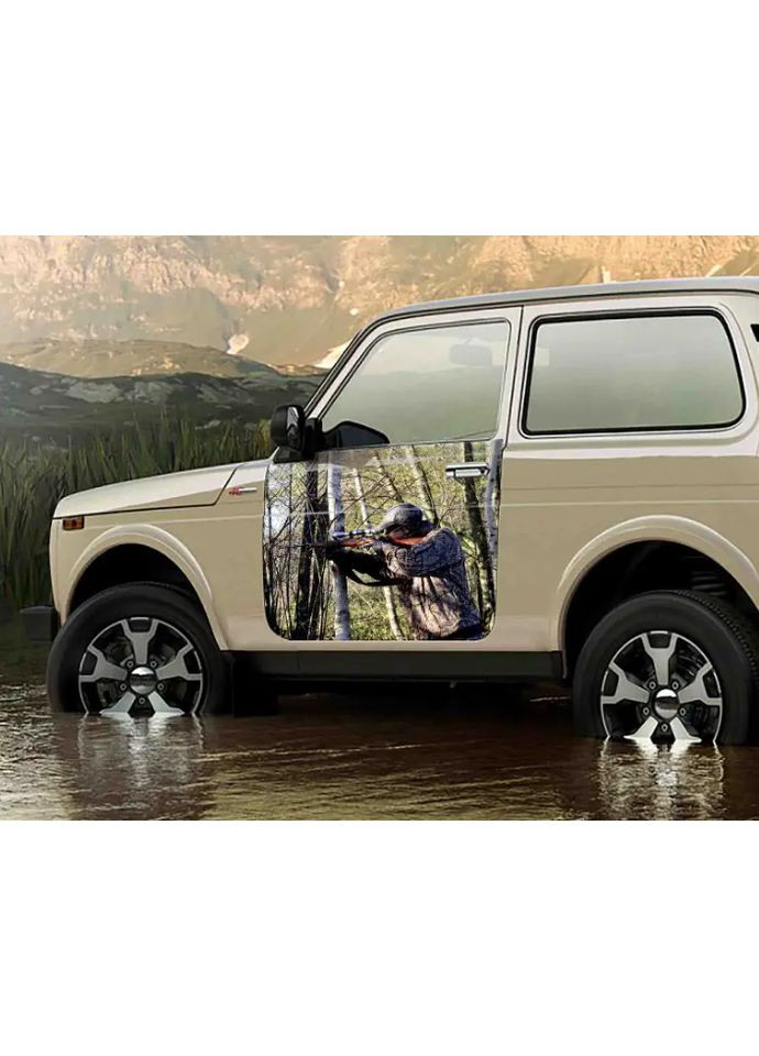 Наклейки на авто 3D TUNING STUDIO Полювання 1100х680х0.15мм=2штуки No Brand (362500047)