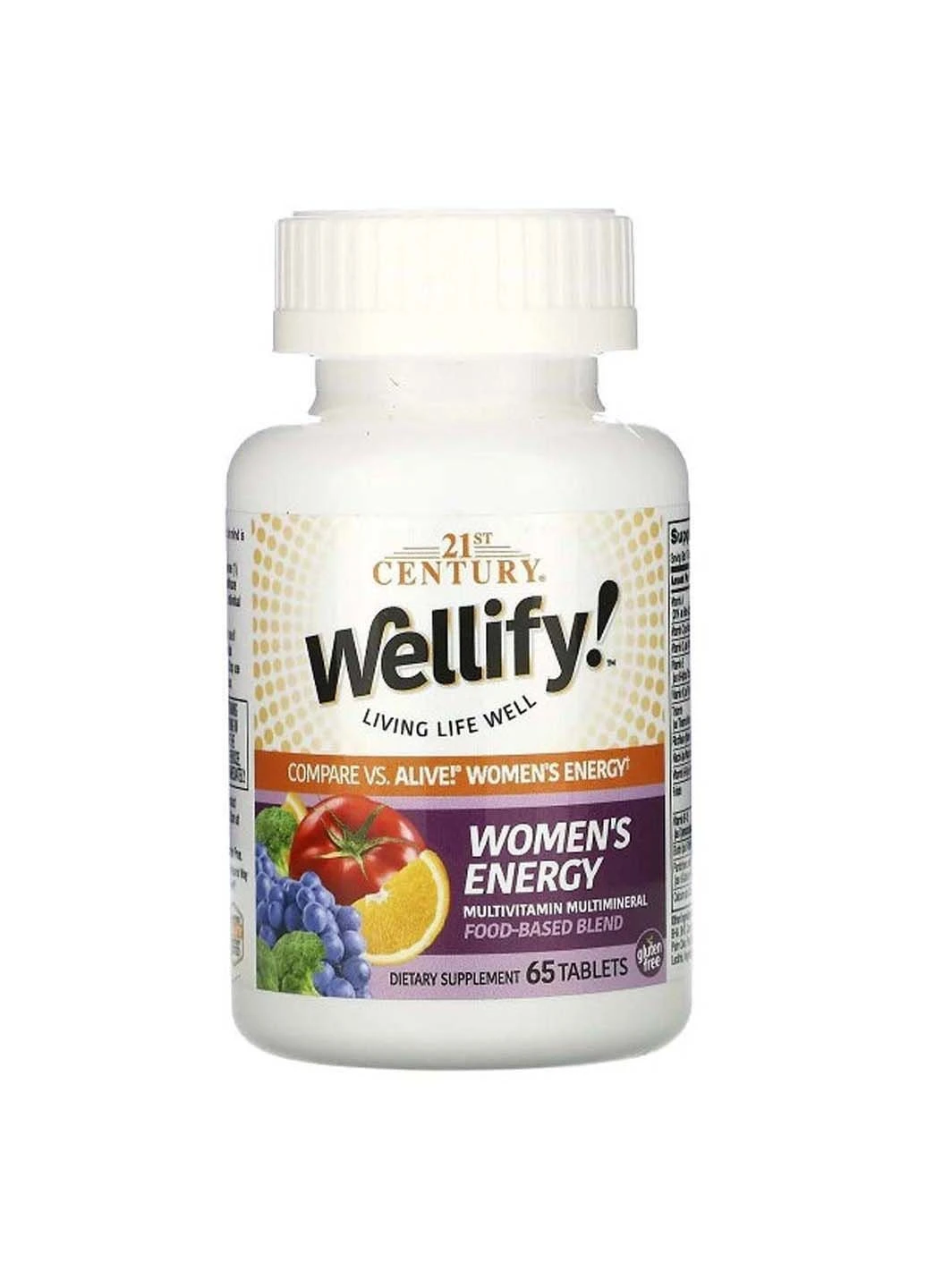 Вітамінно-мінеральний комплекс Wellify! Women's Energy, Multivitamin Multimineral 65 Tabs 21st Century (301861947)