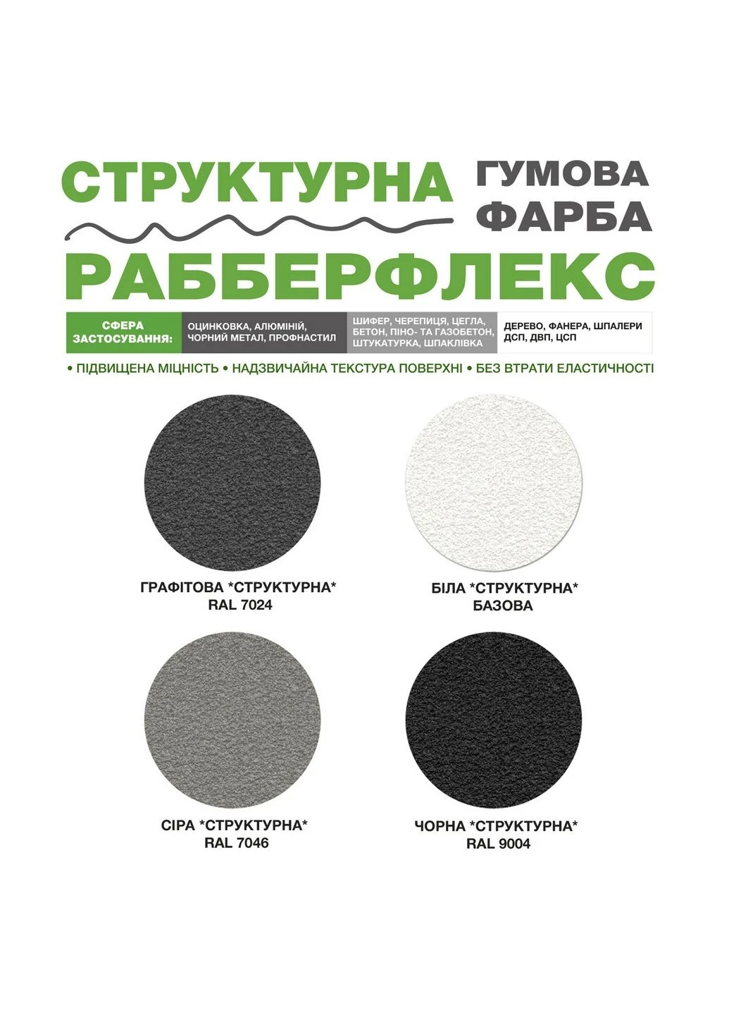 Гумова структурна фарба «РабберФлекс» 14 кг SkyLine (289465409)
