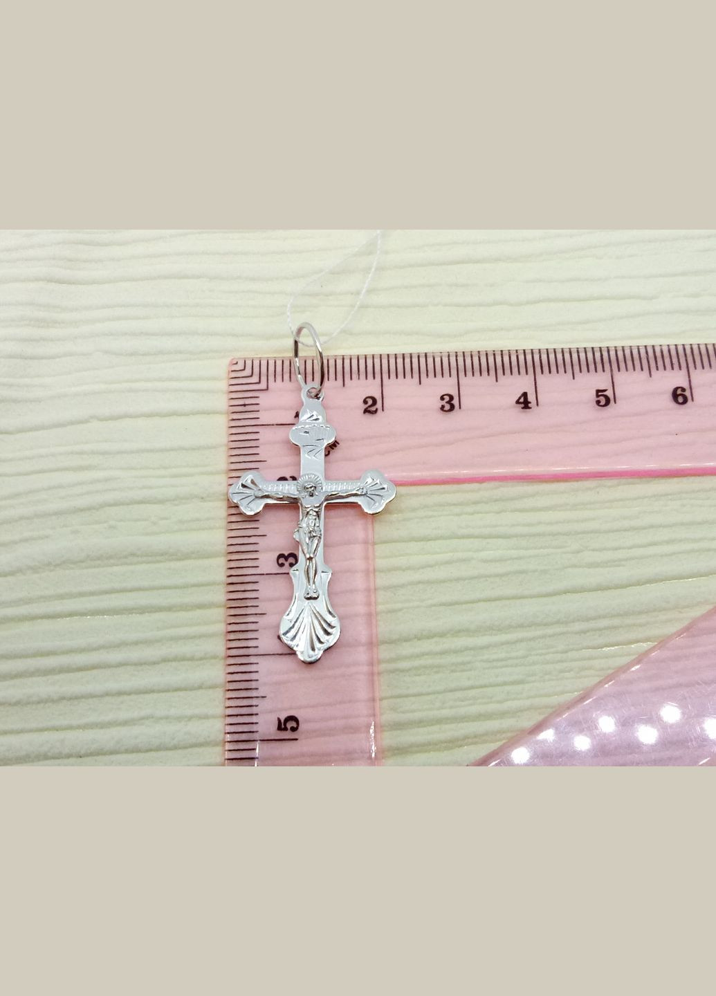 Серебряный крест Распятие Христа. 311092-РИН Харківська ювелірна фабрика (299153358)