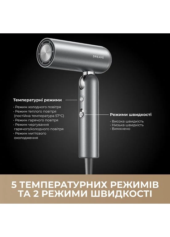 Фен-стайлер Pocket Pro 5in1 Titanium Gold SW (AHD51PRO_T5) Dreame (399528926)