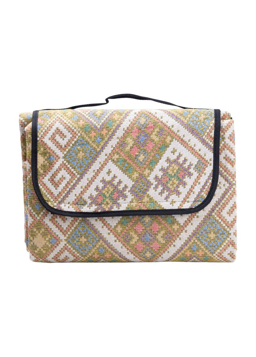 Килимок для пікніка жаккардовий 145*200 см, жовтий LUGI (331768929)