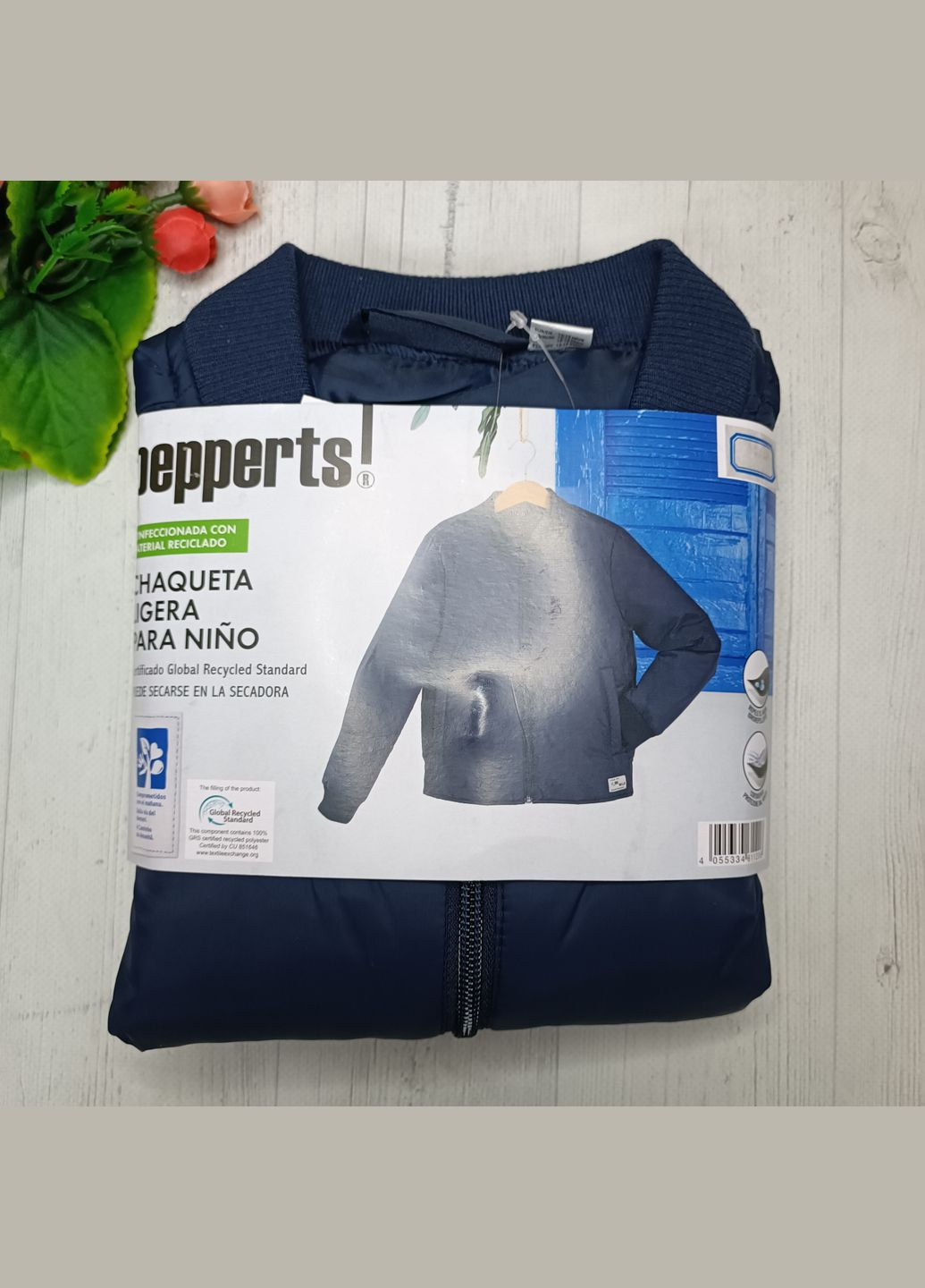 Синя демісезонна куртка для хлопчика Pepperts