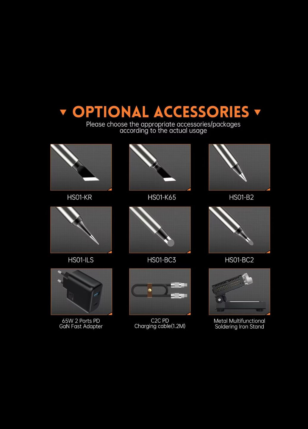 Портативный паяльник с дисплеем HS-01 65w Type-C Fnirsi (326024602)