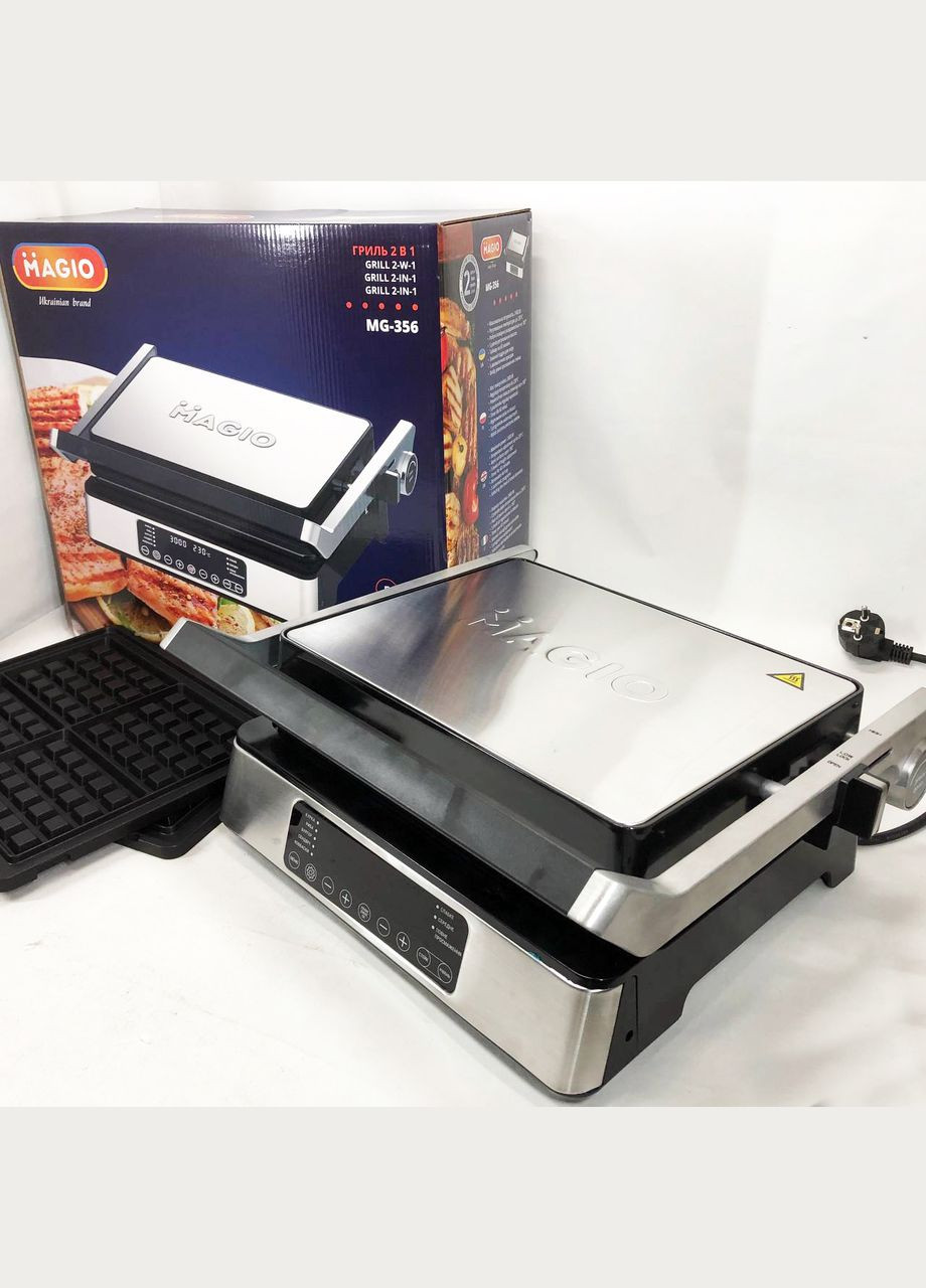 Гриль-барбекю электрический MG-356, Настольный гриль для гамбургеров Прижимная электробутербродница Magio (364664053)