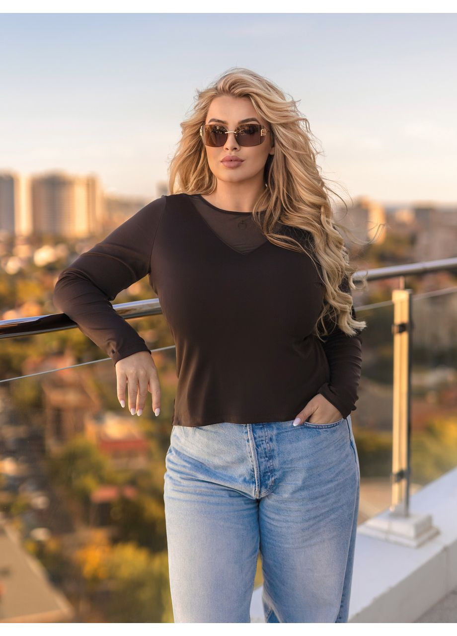 Женская кофточка с декольте сетка Fashion Girl (362744722)