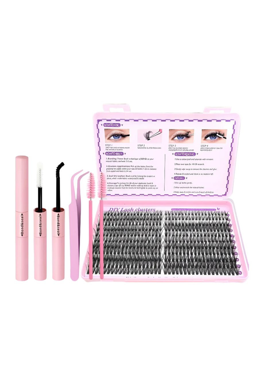 Набір для нарощування вій 418 штук для самостійного нарощування 40D Чорні China (331171722)