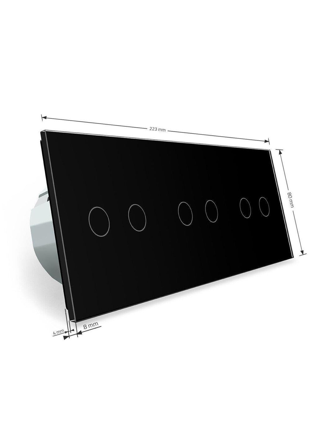 Сенсорный выключатель 6 сенсоров (2-2-2) стекло (VL-C702/C702/C702-12) Livolo (370972062)