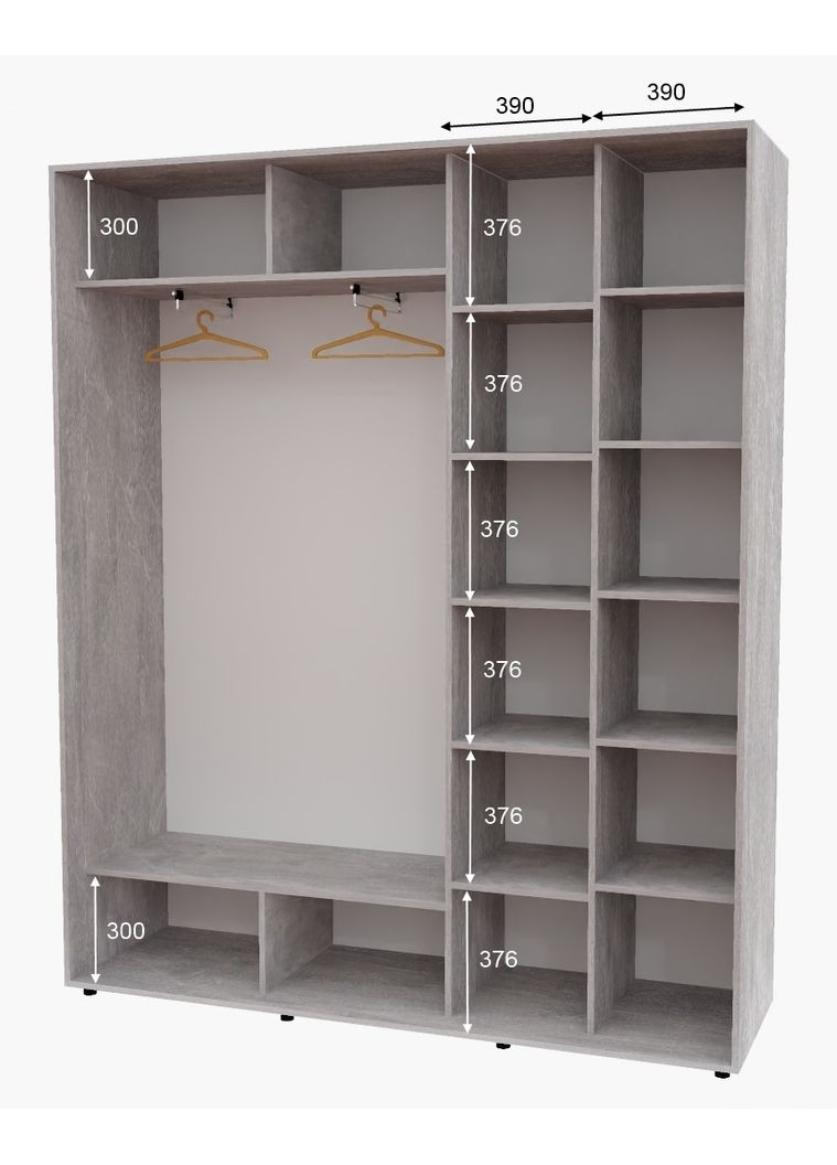 Шафа-купе дводверна 200*45*250 Індастріал ДСП/Дзеркало з піскострумним малюнком Алекса (360454174)