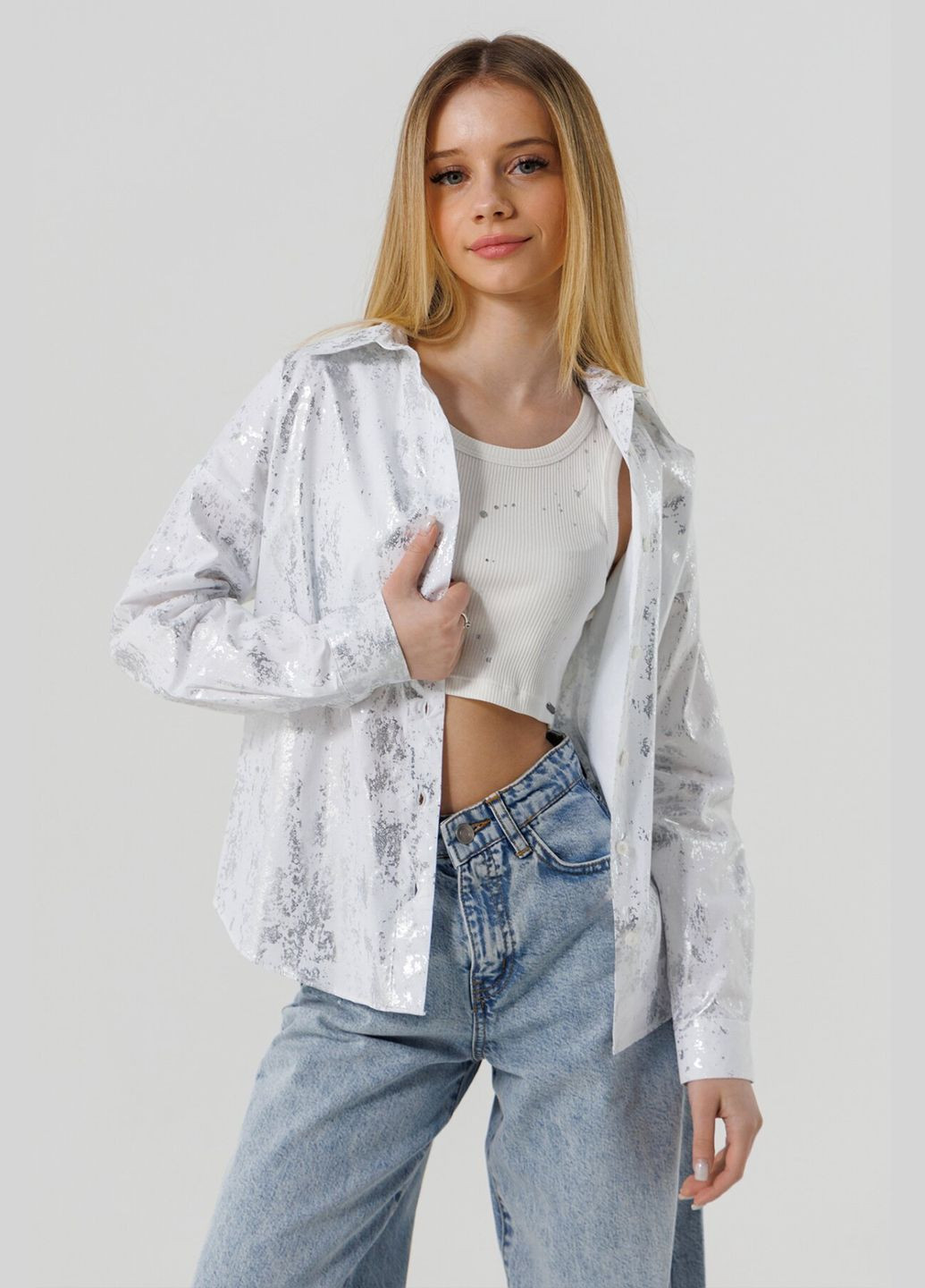 Сорочка з візерунком для дівчинки 9056 152 см (2000990347657D)(SC) shop (2000990347657) LocoLoco (364685386)