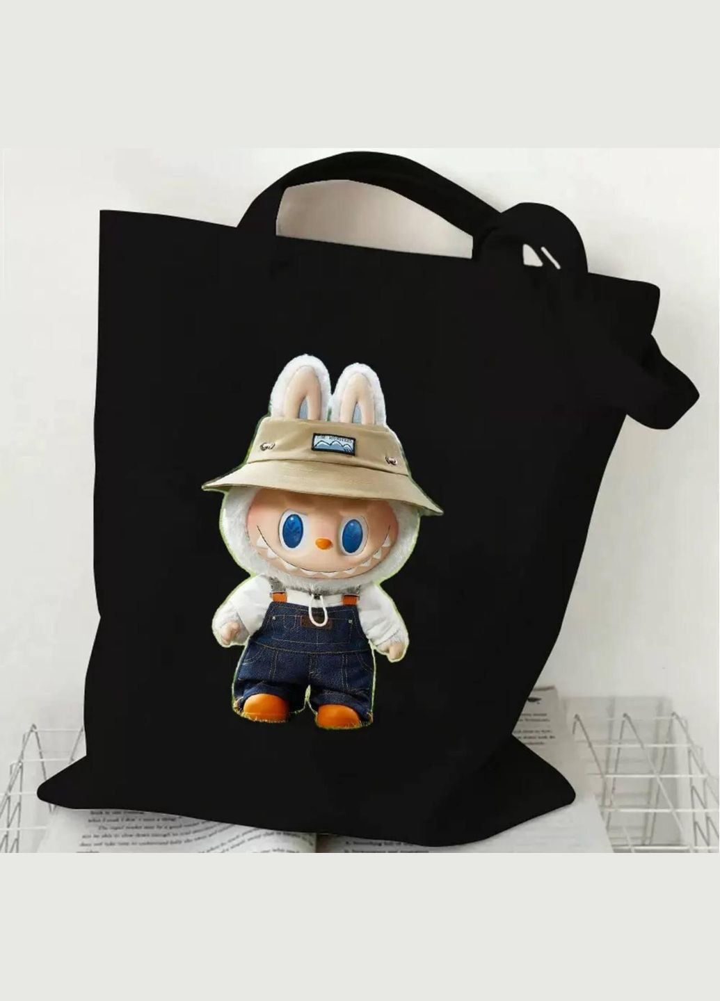 Сумка-шопер Лабубу Labubu Чорна No Brand (341529686)