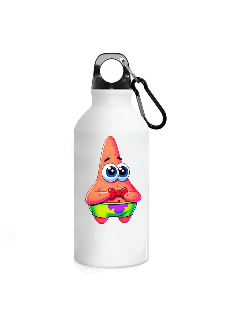 Фляга (бутылка) для воды с карабином Детская #027 500 мл Белый No Brand (323639514)