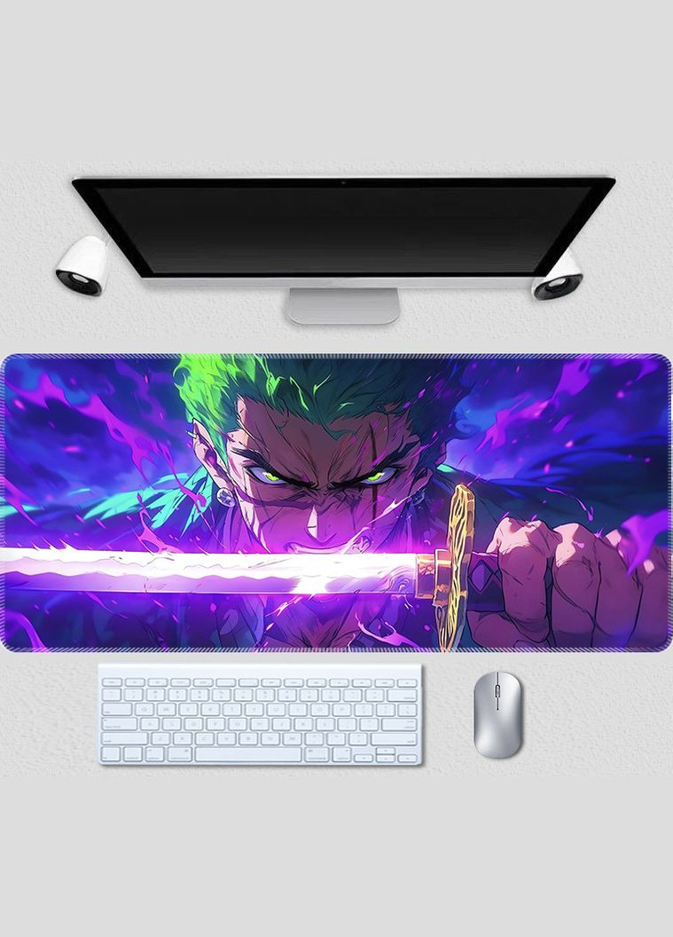 Ігрова поверхня для мишки з Аніме принтом "Ван Піс / One piece" Ророноа Зоро 800*300*3 мм 0136 No Brand (311205725)