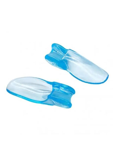 Ортопедичні силіконові коректори великого пальця ноги проти випираючої кісточки комплект Transparent Blue No Brand (350202687)