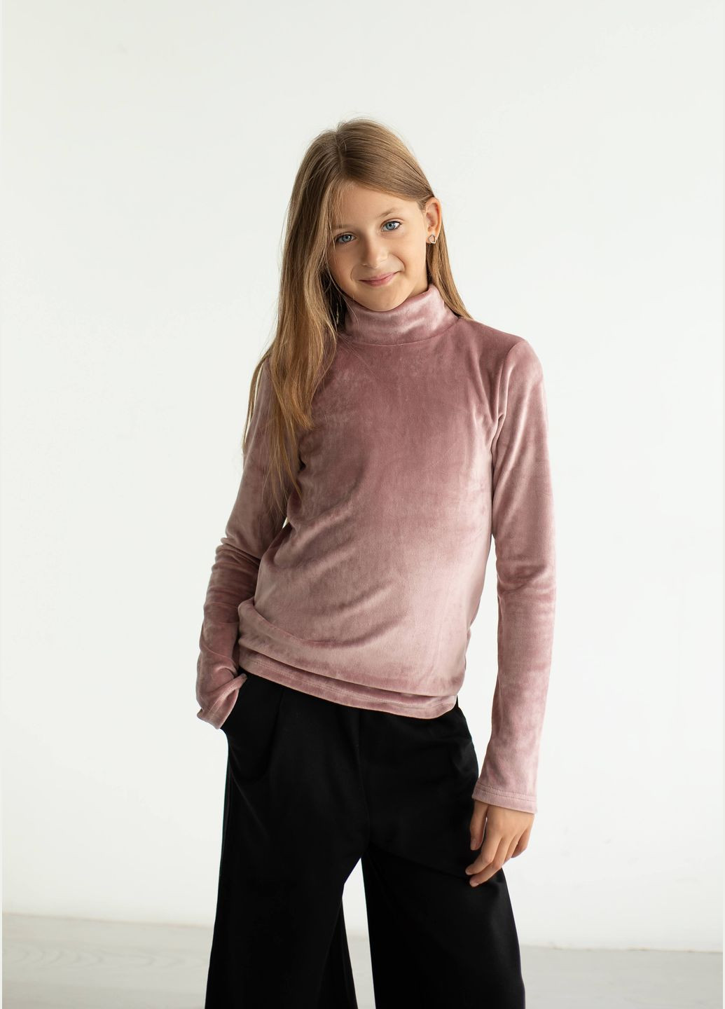 Водолазка велюровая "Cool" (пыльная роза) OlaN (327414287)