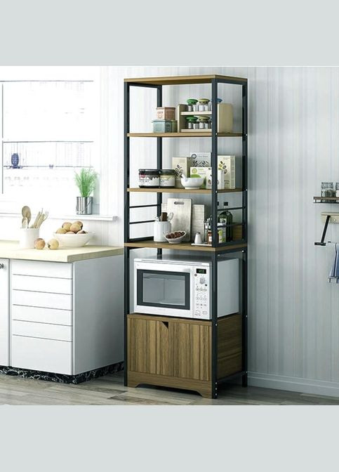 Стеллаж кухонный из дерева Атолита 5 венге-мускат (СТА-50681207) No Brand (327868813)