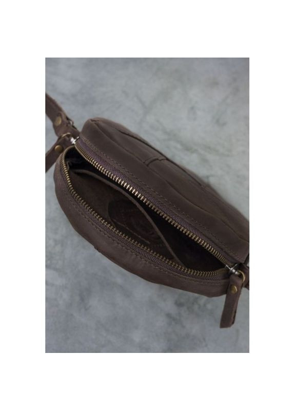 Шкіряна сумка жіноча через плече Бон-Бон темно-коричневий Crazy horse BlankNote (302008239)