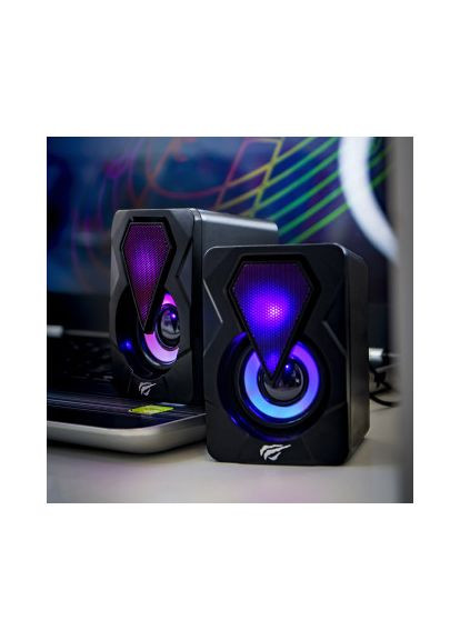 Ігрові колонки HV-SK210 mini PRO USB 2.0 RGB Black Havit (361440422)