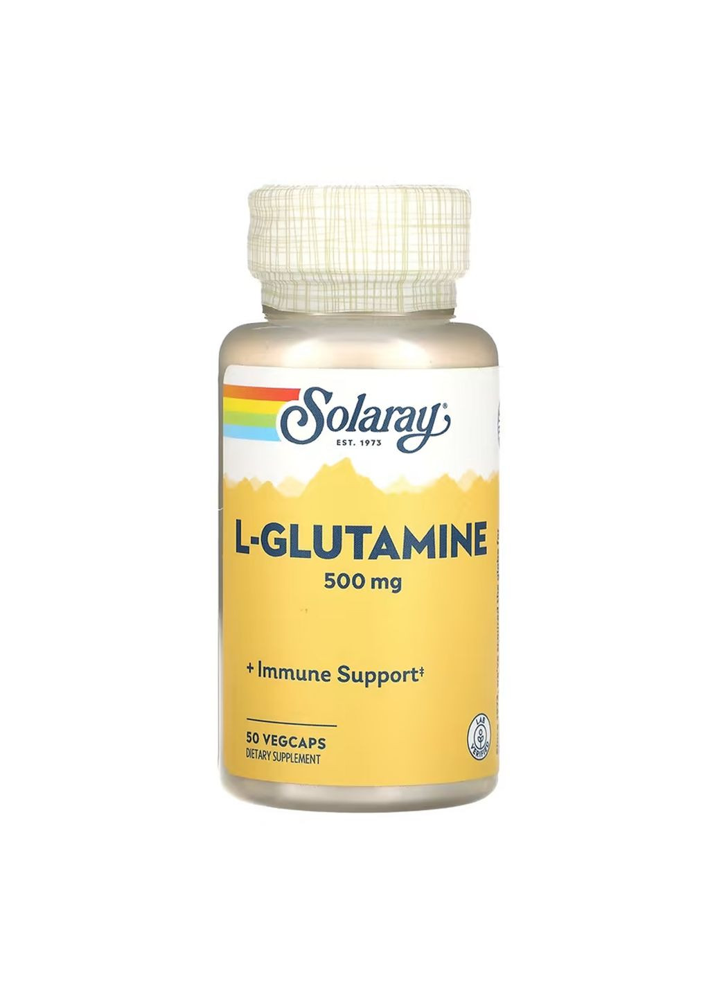 L-глутамін 500мг 50 капсул від компанії підтримка імунітету амінокислота для травлення здоров'я Solaray (368980220)