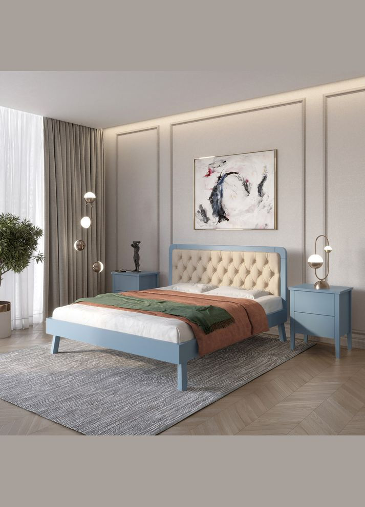 Односпальная деревянная кровать Токио (S7010R90B)/Аляска 23 (Бежевый) 90х190 см (MBG-11113) Mebigrand (366083094)