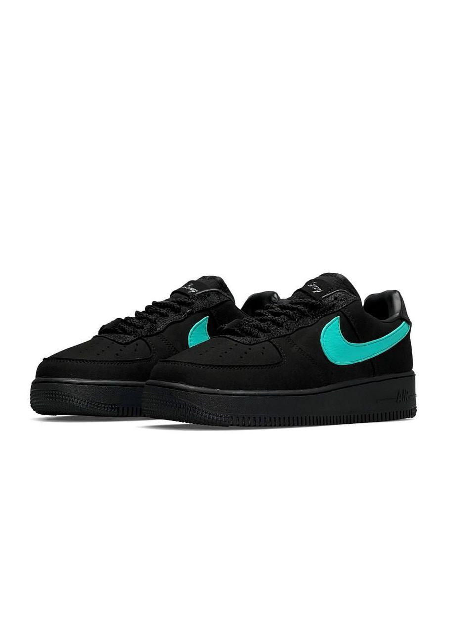 Кросівки жіночі Nike No Brand Air Force 1 Low x Tiffany&Co Black Mint чорні демісезони (319509147)