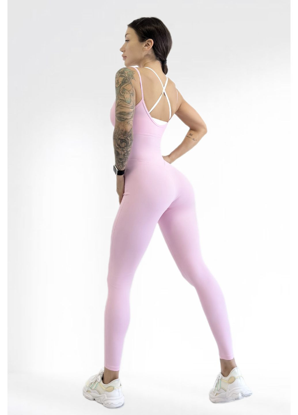 Спортивный комбинезон женский для гимнастики йоги фитнеса LILAFIT комбинезон-брюки розовый спортивный нейлон