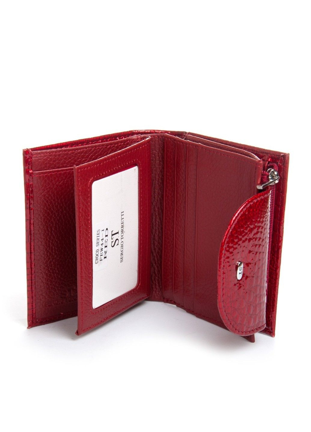 Женский кожаный лаковый кошелек SERGIO TORRETTI FEW44-1 red ST (360751388)
