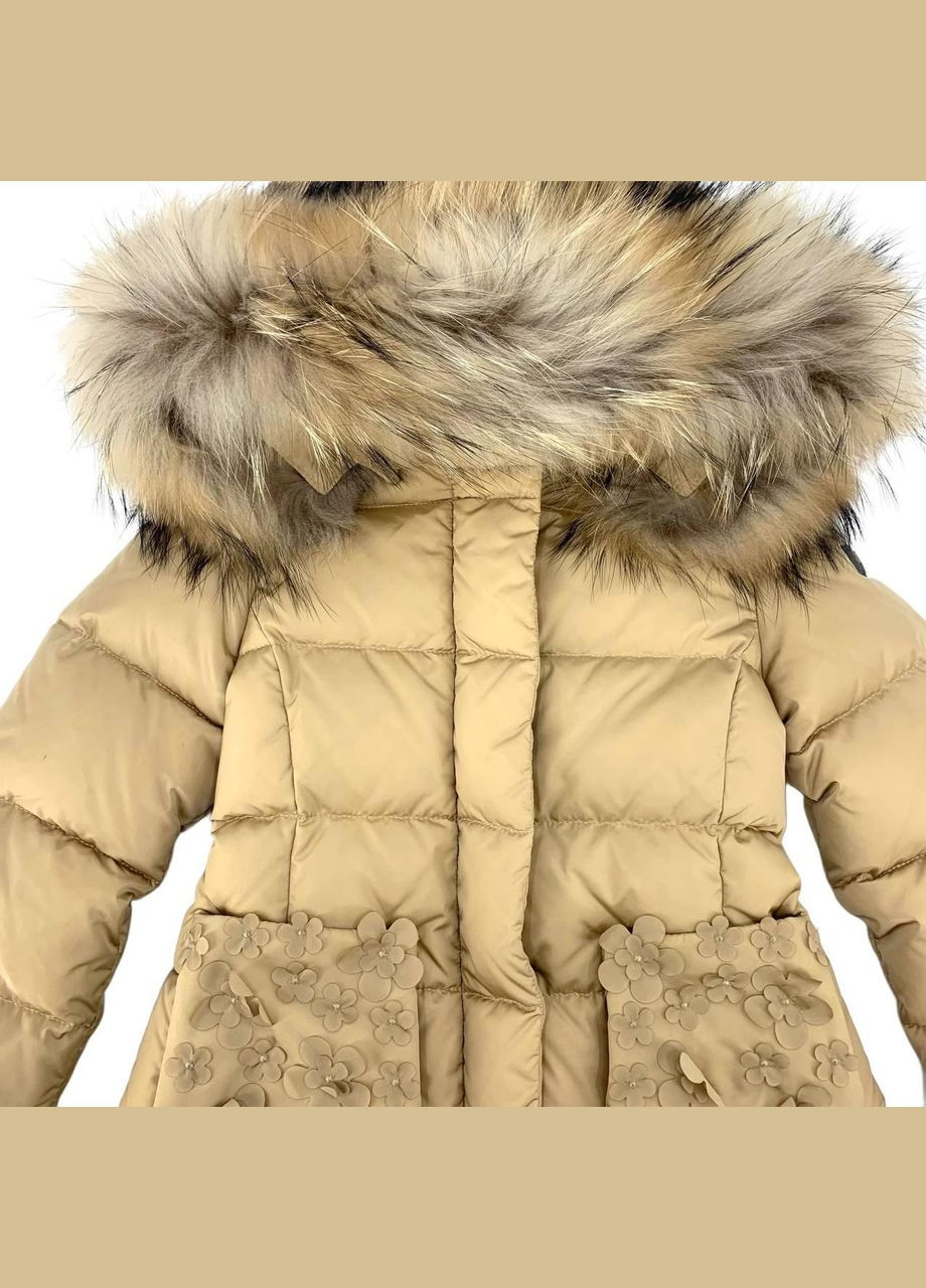 Бежеве Пуховик, арт. A17GP170N0031.142, бежевий, розмір: 3 роки, 94 см Il Gufo
