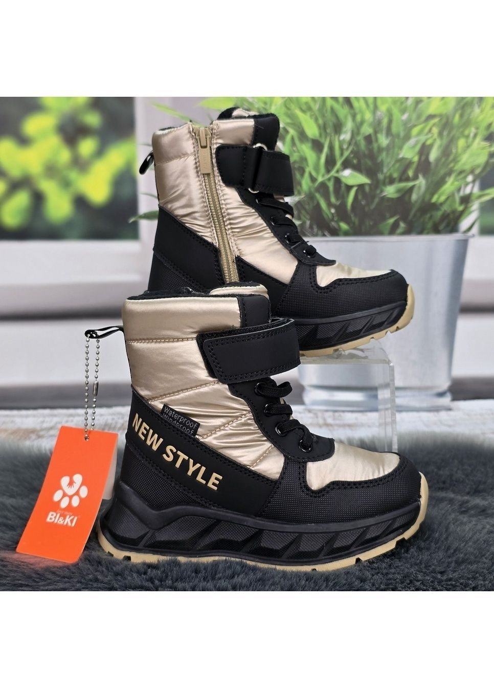 Черевики дитячі зимові для дівчинки Bi&Ki бежеві на овчині Tom.M (369384024)