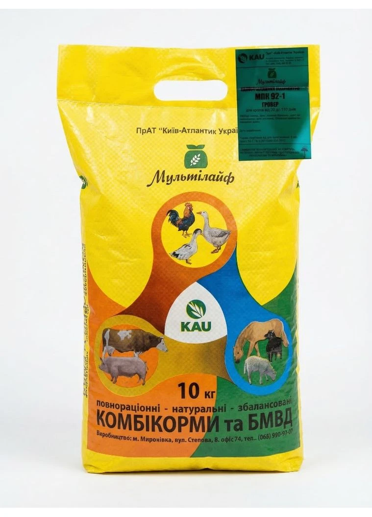 Комбікорм Мультілайф Гровер для кролів МПК92-1, 10 кг (*) No Brand (403085187)