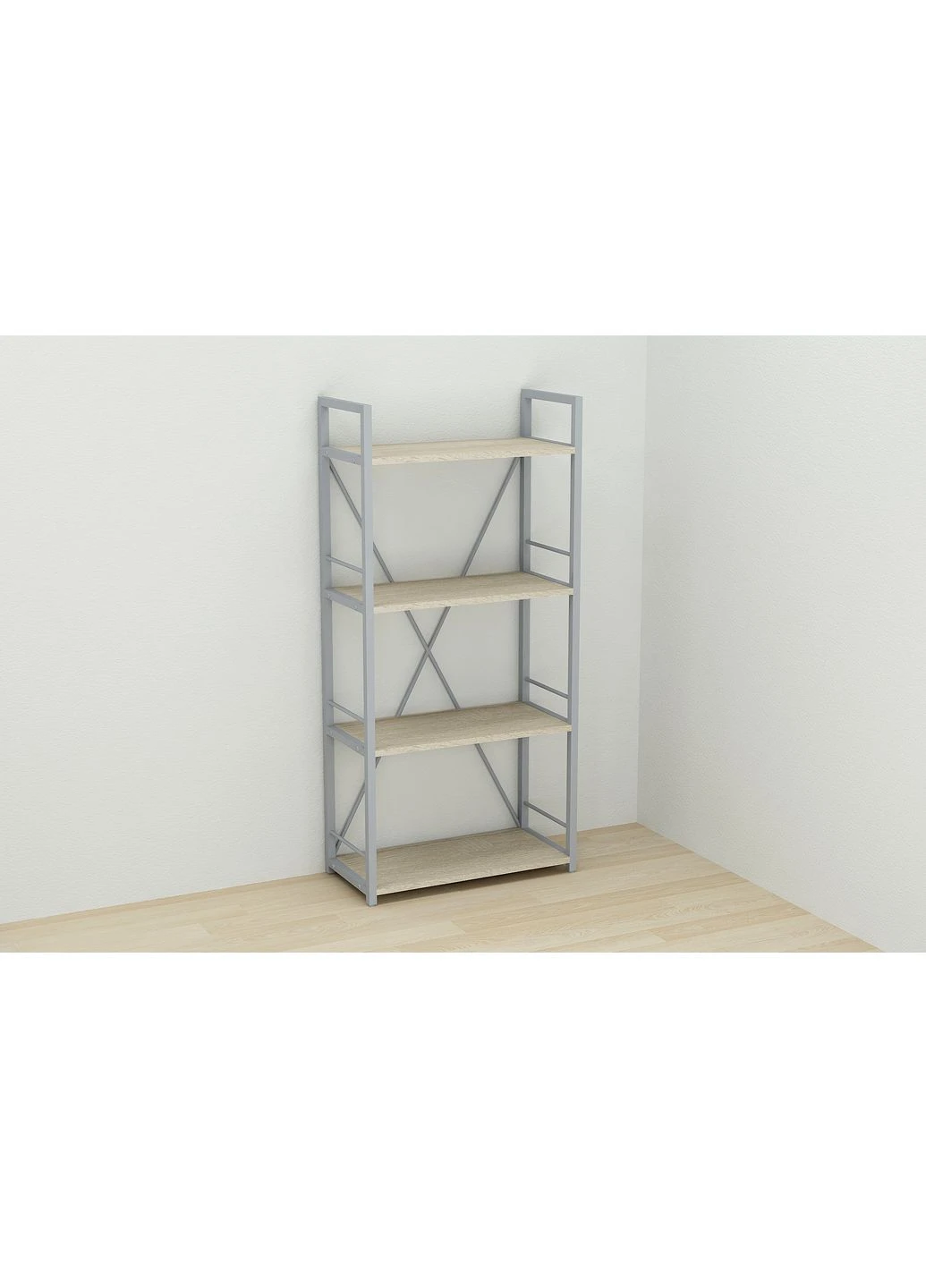 Стеллаж 4/60 Серии Конект 120x60x28 серый ДСП 16мм (FRD-104251) Ferrum-decor (391923206)