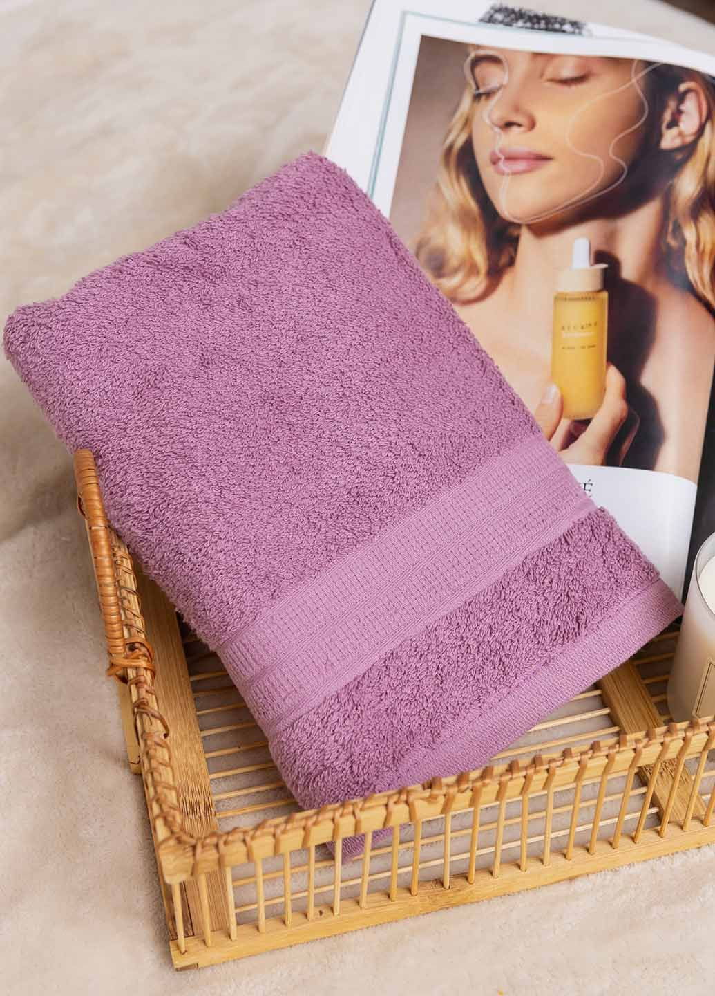 Полотенце лицевое махровое 90х50 см Homedec однотонный сливовый