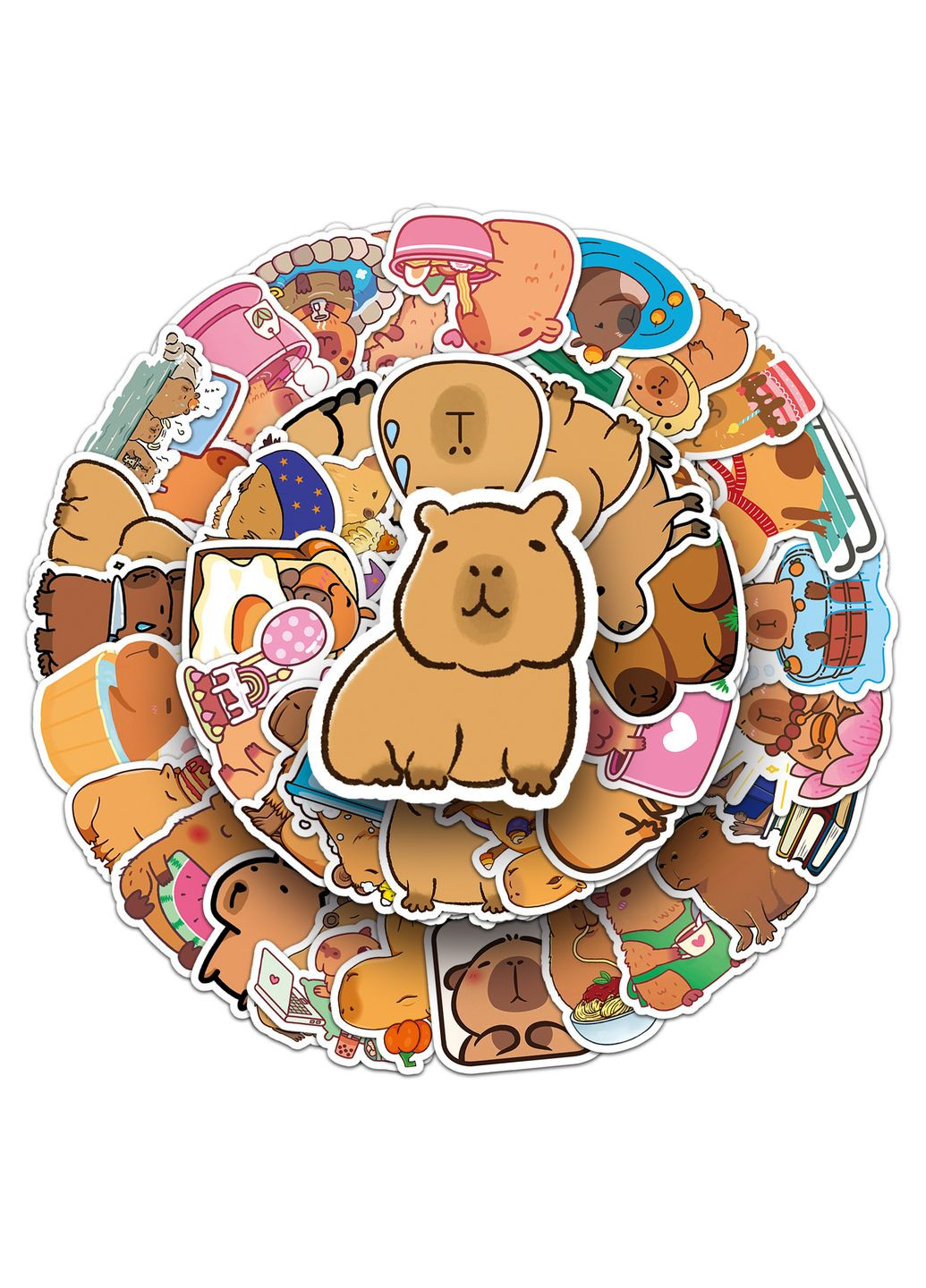 Набор наклеек Капибара (50 шт) No Brand (349457526)