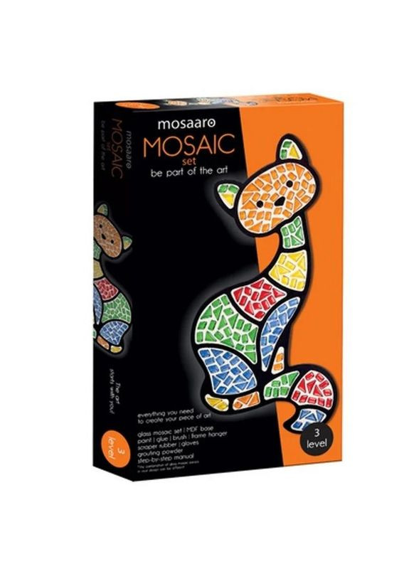 Набор для стеклянной мозаики "Кот" MA3002 хрустальное стекло. No Brand (365638345)