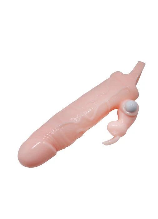 Насадка на член Brave men Vibro Penis Sleeve with Bunny Телесная CherryLove LyBaile (282708726)