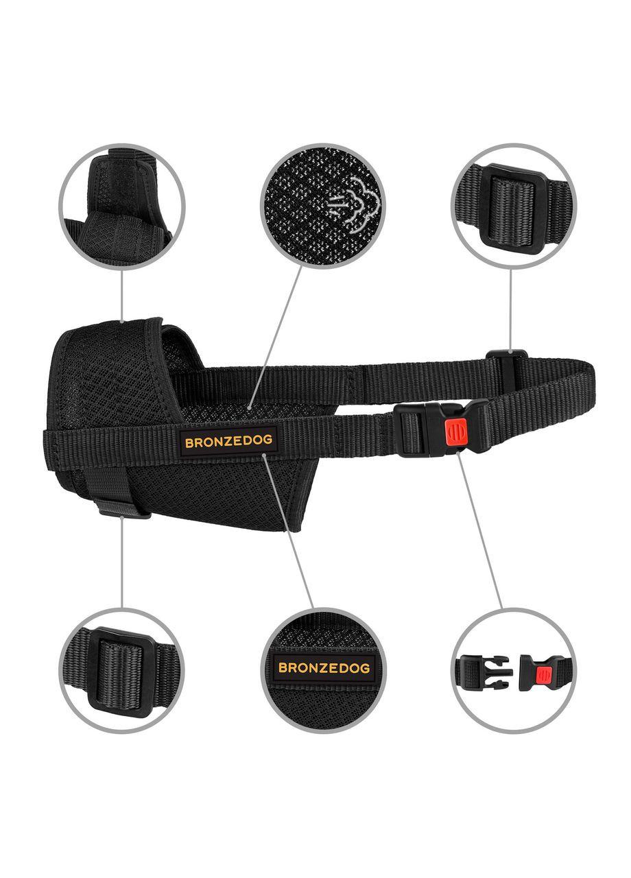 Намордник для собак Mesh Дышащий Регулируемый 3D сетка Barksi (371140161)