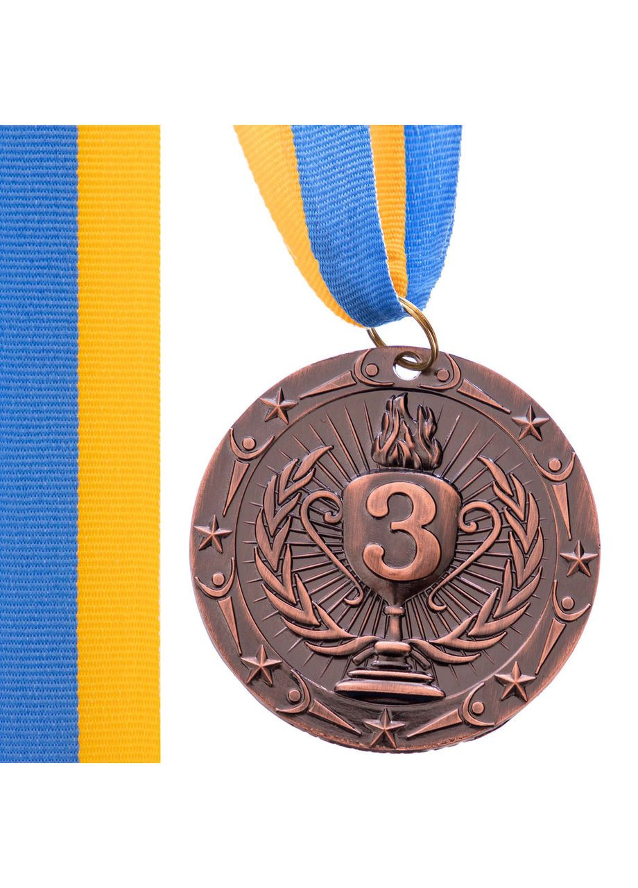 Медаль спортивна зі стрічкою BOWL d-6,5см C-6407 (метал, d-6,5см, 38g, 3-бронза) SP-Sport (361436910)