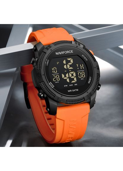 Наручний годинник чоловічий Europe Orange Чорний (3154) Naviforce (363318818)